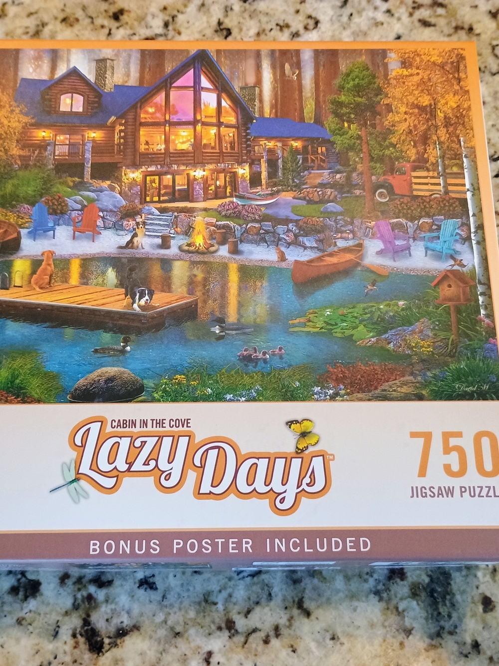 Cabin in the Cove 750-Piece Jigsaw Puzzle - Colorful Scenic Artwork